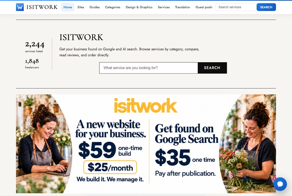 ISITWORK · ספריית עסקים ושירותים בארהב